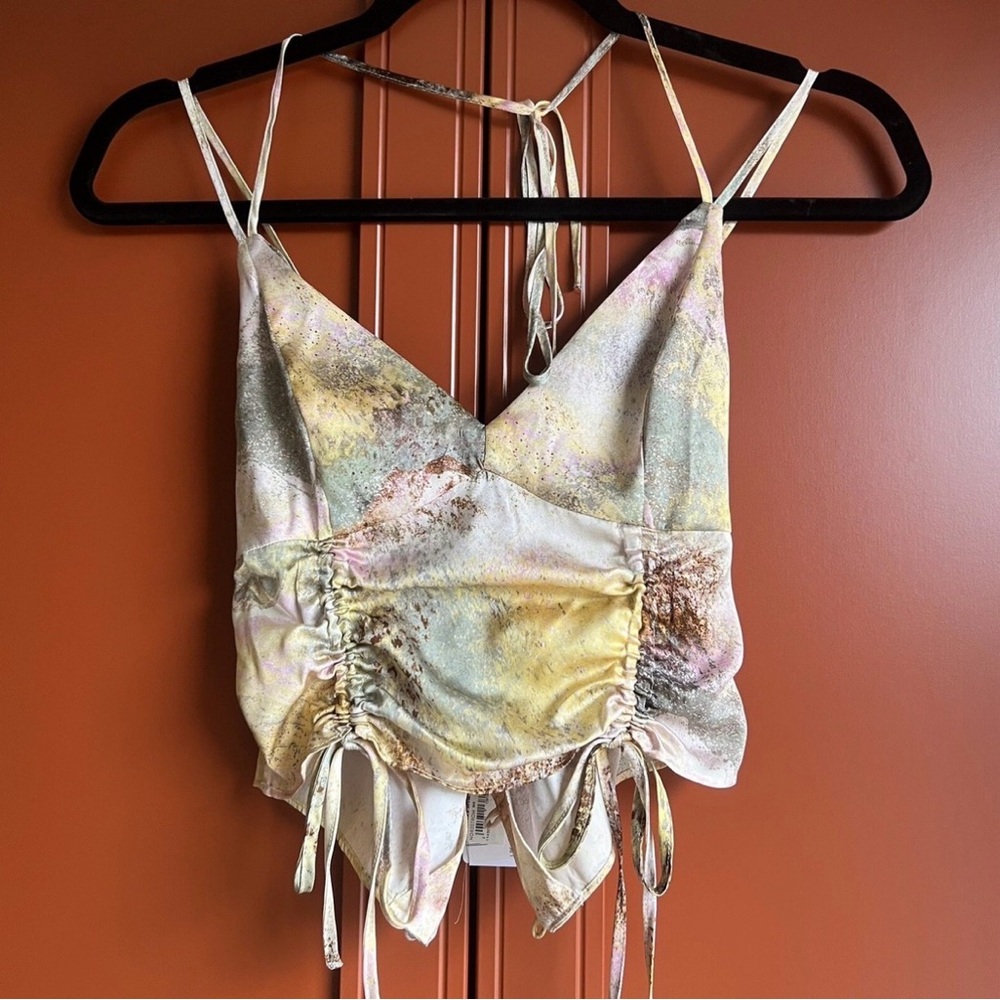 đ„đ„ Fall Sale! Topshop Multicolor Rushed Crop Top - Picture 4 of 4